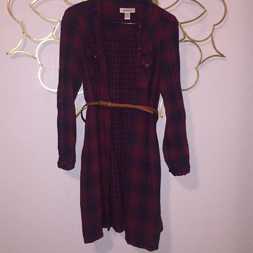 Maternity Plaid Dress